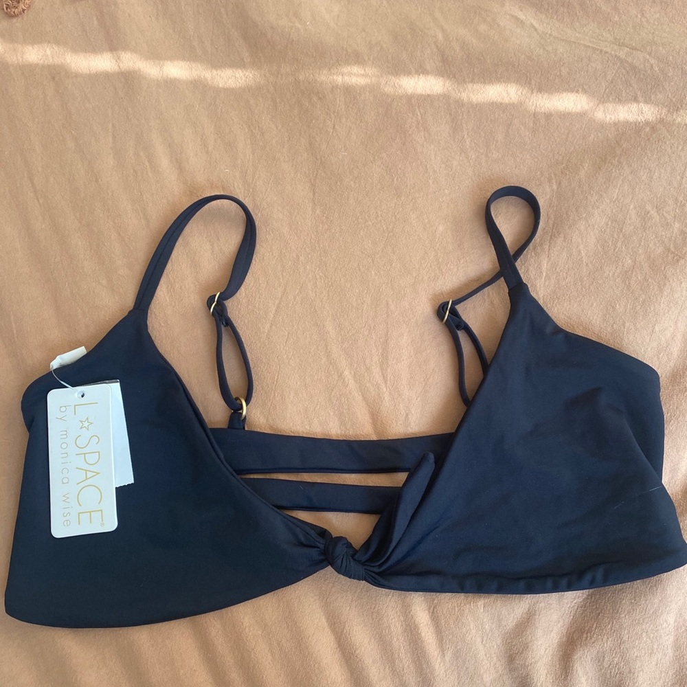 nwt lspace black bikini top